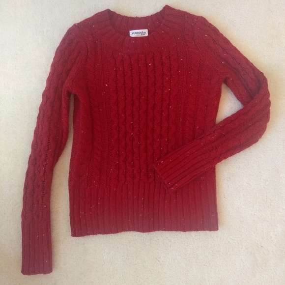 St. John's Bay Sweaters - St. John's Bay Red Cable Knit Sweater
